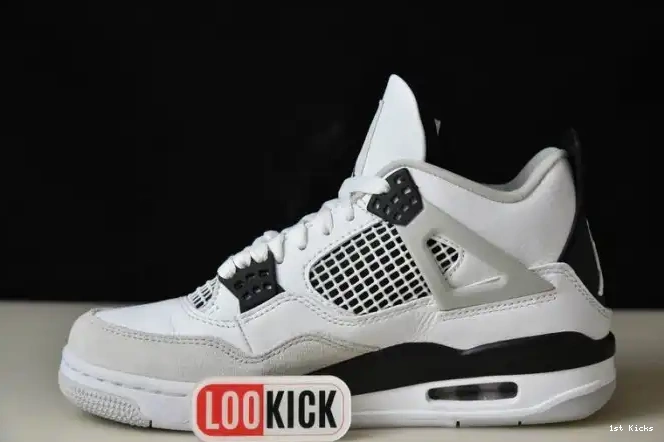 1st Kicks Jordan Black 4 Military Retro DH6927-111 0602